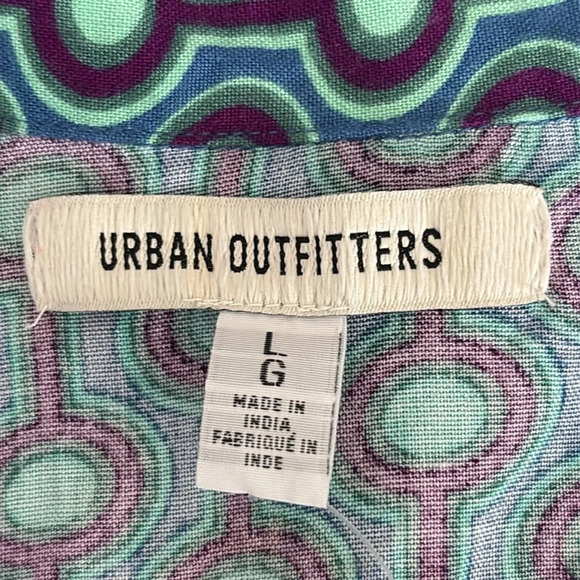 Urban Outfitters Graziana Mini Dress in Blue Motif - NEW - Size Large - Picture 7 of 10